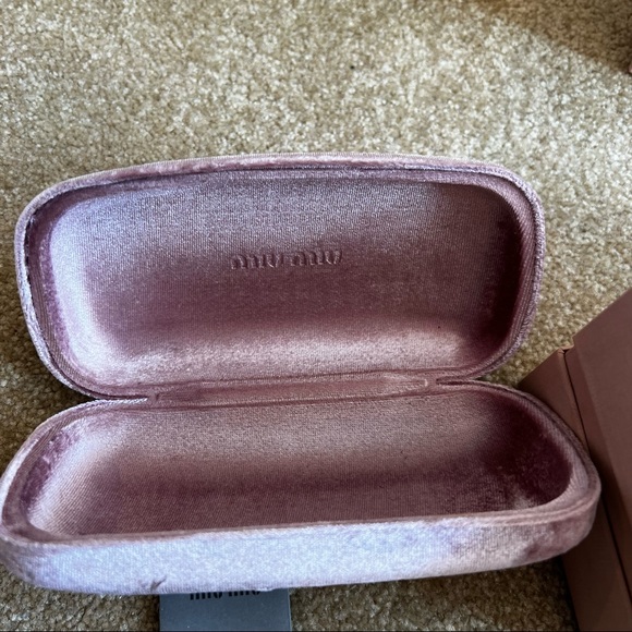 Miu Miu Circle Cat Eye Pink/White/Gold Sunglasses - Picture 6 of 10